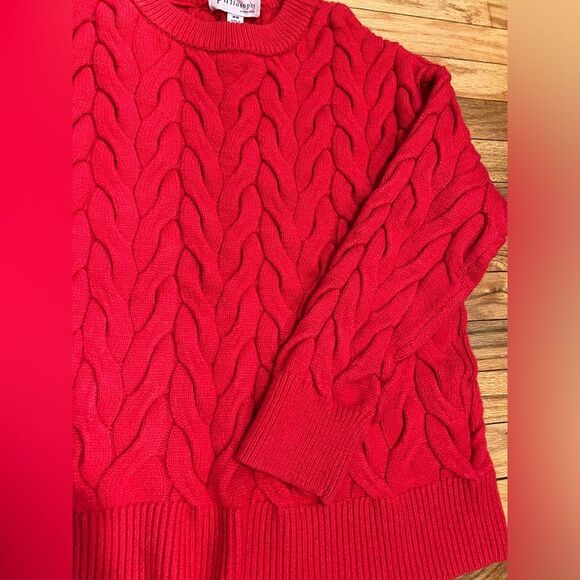 Philosophy red cable knit sweaters size medium - Picture 2 of 6